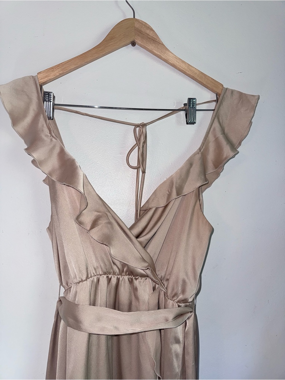 Show Me Your MuMu Samantha Satin Luxe Wrap Dress Size M - Picture 4 of 11